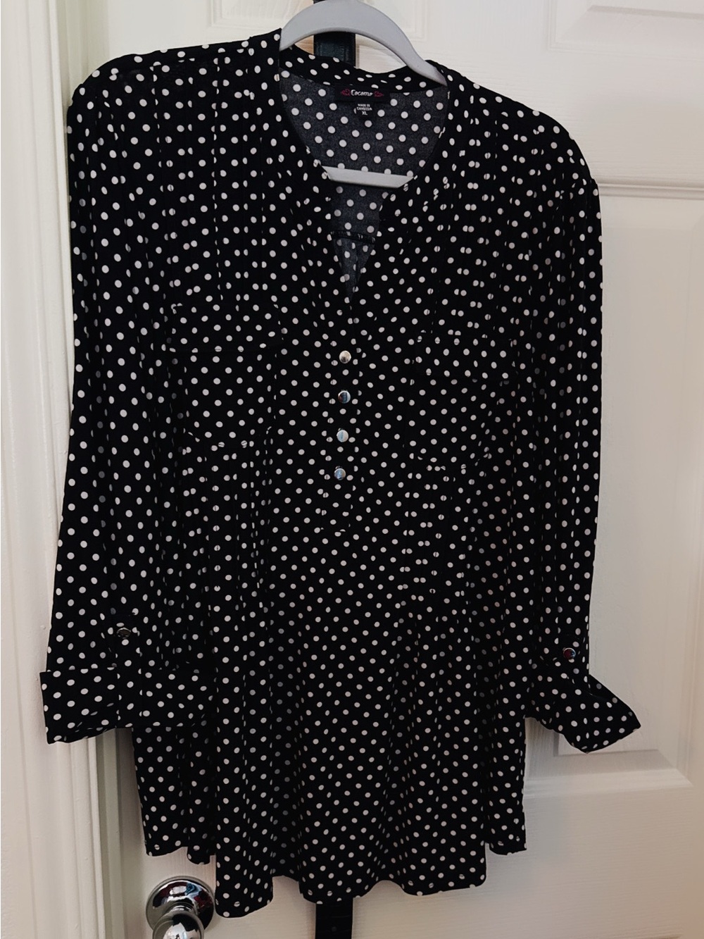 Cocomo Black and White Polka Dot Blouse